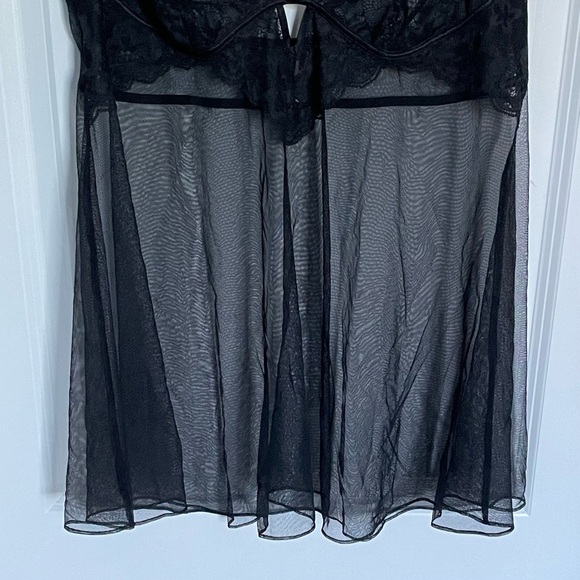 New! Victoria’s Secret Black Lace Sheer Lingerie Slip Dress XL  - 47402 - Picture 6 of 12